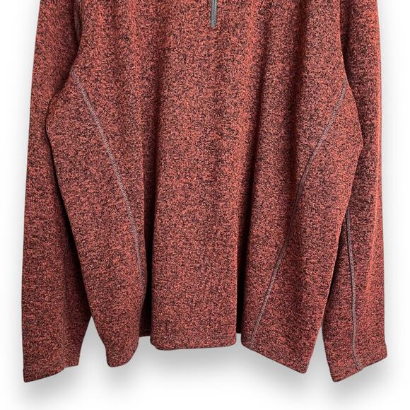Eddie Bauer 1/4 Zip Orange and Black Radiator Sweater Fleece Men's Size 2XL - Picture 4 of 9